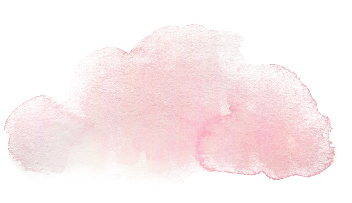 Abstract watercolor pink cloud.