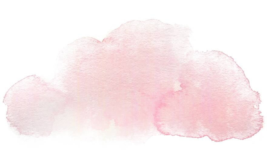 Abstract watercolor pink cloud.